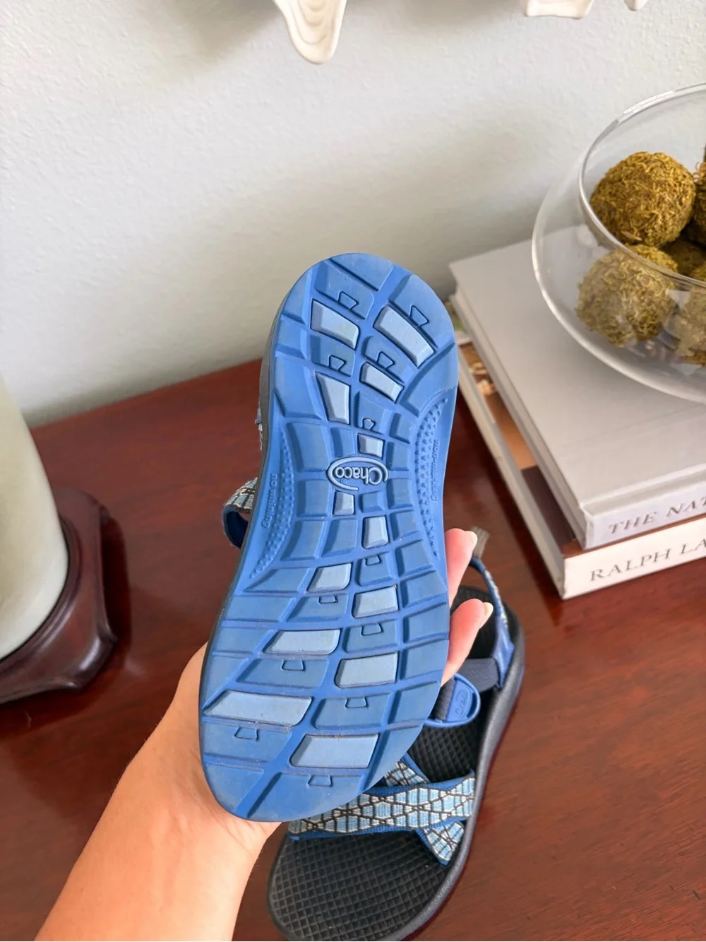 Chaco Kids Blue Multi-Pattern Strap Sandals